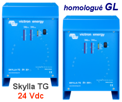 chargeur skylla-tg gl 24v avec plage d'entre 230vac allant de 90v  285v idal pour groupe lectrogne avec mauvaise rgulation