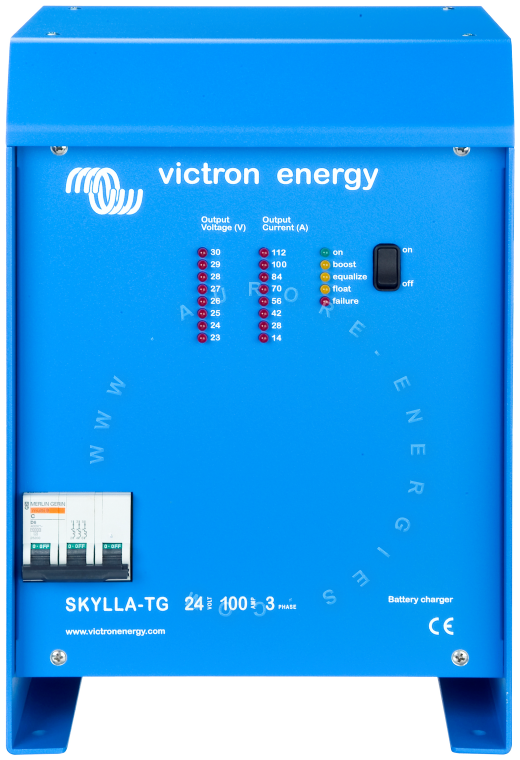 chargeur skylla-tg 24v 100a triphas 400vac 3 phases 380vac ou alimentation dc 24v 100 amperes