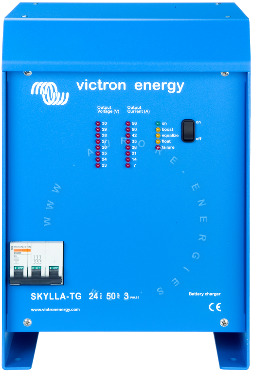 chargeur skylla-tg 24v 50a triphas 400vac 3 phases 380vac ou alimentation dc 24v 50 amperes