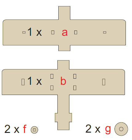 ailes centrales et jonctions diverses de l'avion solaire triplan en bois  construire avec ce kit