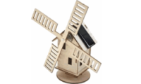 jouet solaire en kit de construction en bois pour construire un moulin hollandais