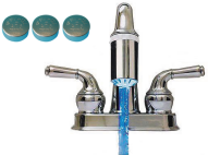 embout kit robinet a led pour colorier l'eau chaude en rouge et l'eau froide en bleu