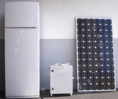 kit ensemble combiné frigo congélateur solaire avec panneau pv et batterie